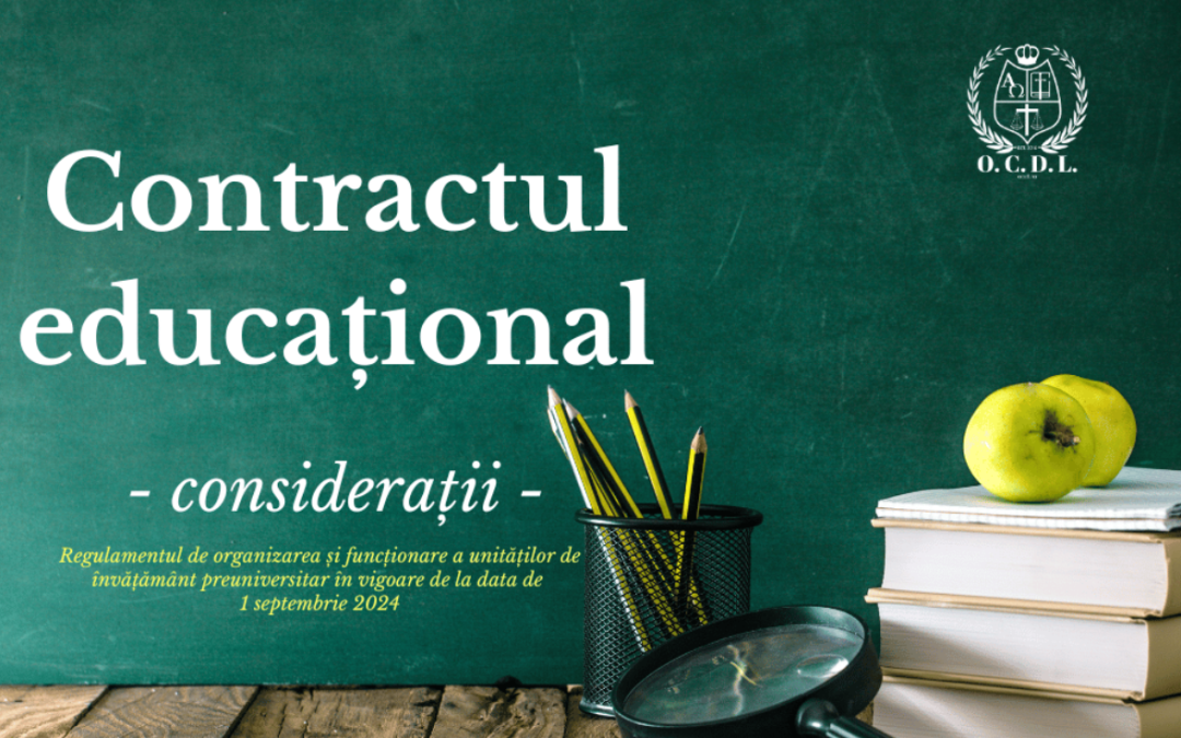 Contractul educațional 2024 – considerații